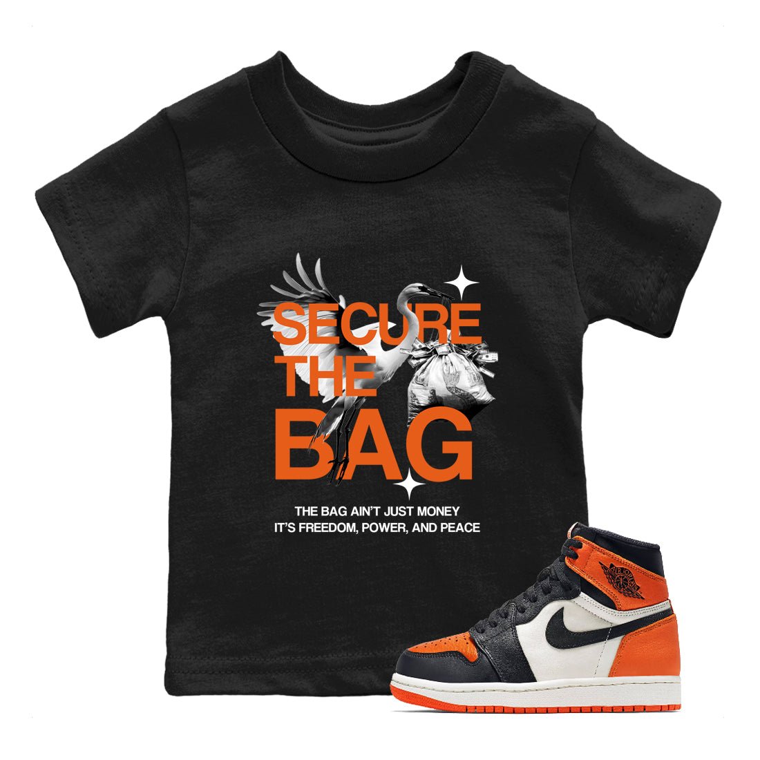 Secure The Bag SNRT Sneaker Tees Kids - Air Jordan 1 Shattered Backboard - SNRT Sneaker T-shirts