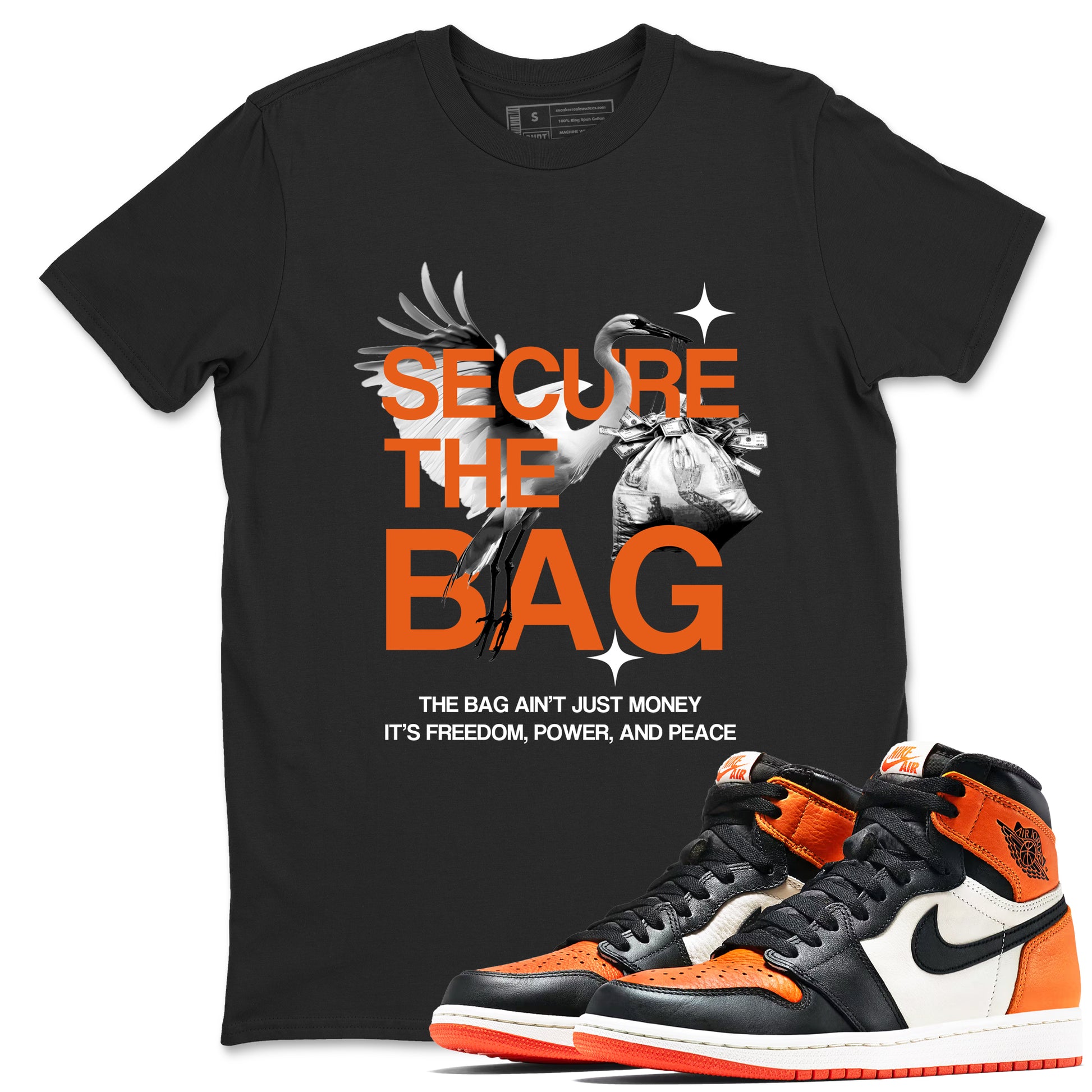 Secure The Bag SNRT Sneaker Tees - Air Jordan 1 Shattered Backboard - SNRT Sneaker T-shirts