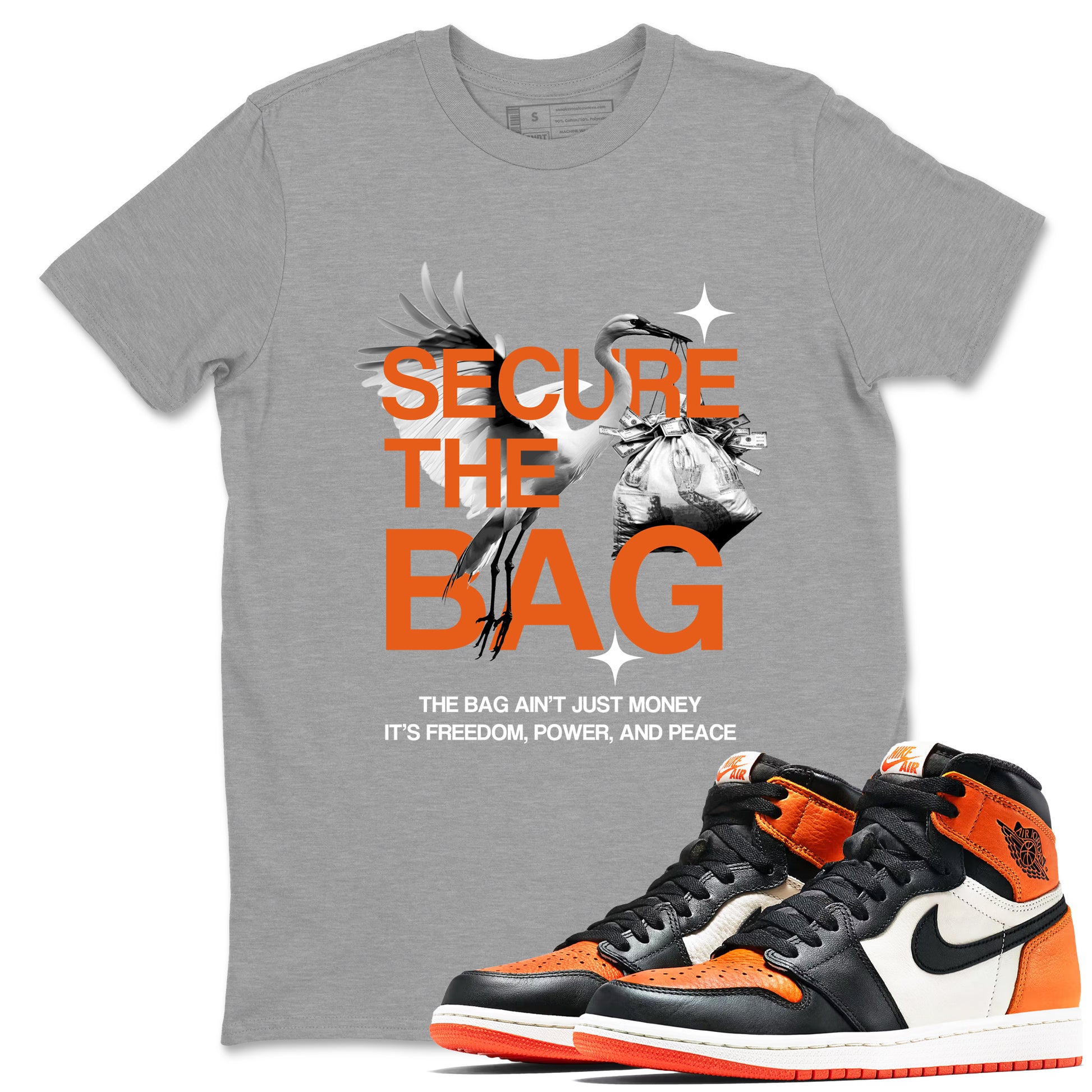Secure The Bag SNRT Sneaker Tees - Air Jordan 1 Shattered Backboard - SNRT Sneaker T-shirts