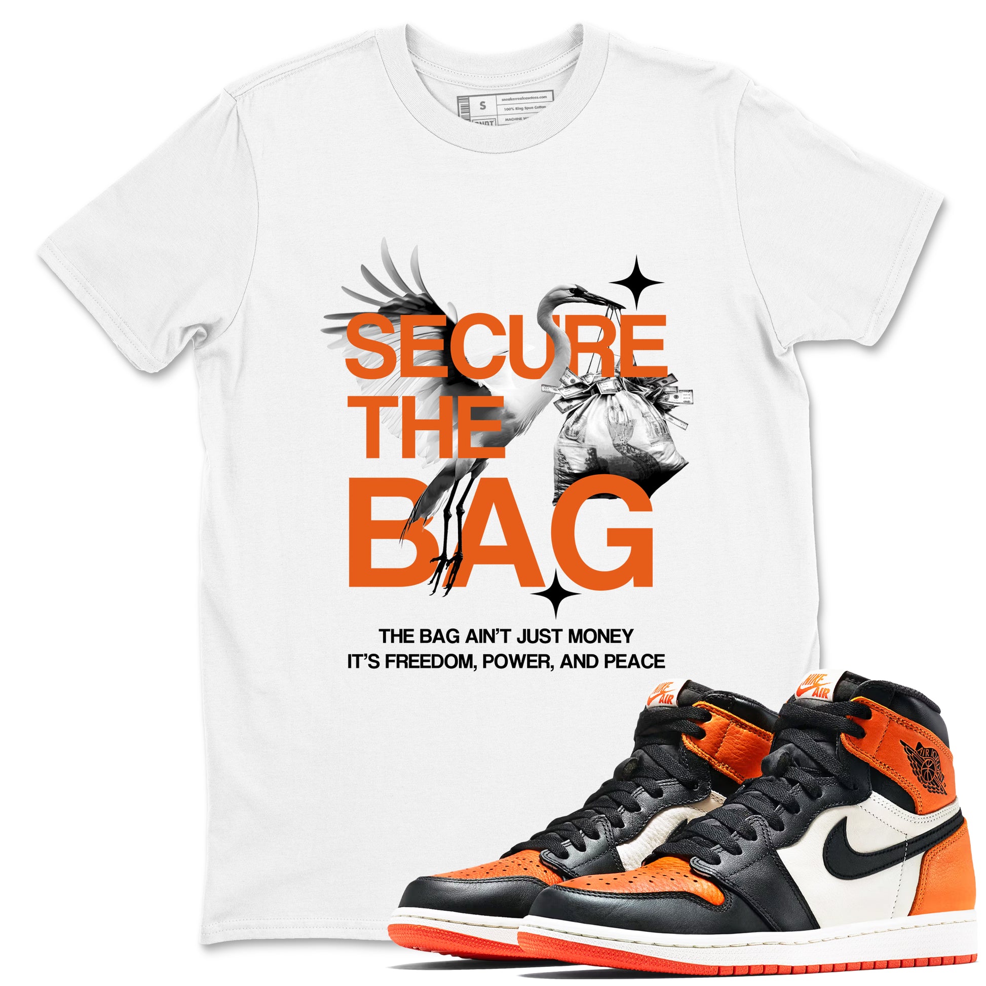 Secure The Bag SNRT Sneaker Tees - Air Jordan 1 Shattered Backboard - SNRT Sneaker T-shirts