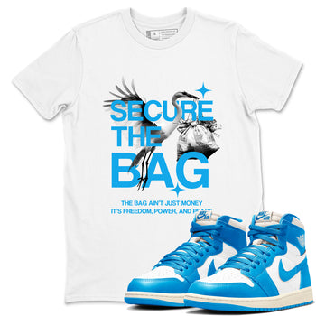 Secure The Bag SNRT Sneaker Tees - Air Jordan 1 UNC Reimagined - SNRT Sneaker T-shirts