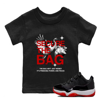 Secure The Bag SNRT Sneaker Tees Kids - Air Jordan 11 Bred - SNRT Sneaker T-shirts