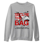 11s Bred shirts to match jordans Secure The Bag sneaker match tees Air Jordan 11 Retro Bred match shoes to clothes SNRT Sneaker Tees unisex cotton Heather Grey 2 shirts