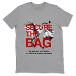 11s Bred shirts to match jordans Secure The Bag sneaker match tees Air Jordan 11 Retro Bred match shoes to clothes SNRT Sneaker Tees unisex cotton Heather Grey 2 shirts