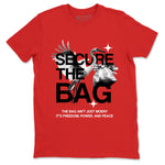 11s Bred shirts to match jordans Secure The Bag sneaker match tees Air Jordan 11 Retro Bred match shoes to clothes SNRT Sneaker Tees unisex cotton Red 2 shirts