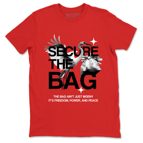 11s Bred shirts to match jordans Secure The Bag sneaker match tees Air Jordan 11 Retro Bred match shoes to clothes SNRT Sneaker Tees unisex cotton Red 2 shirts