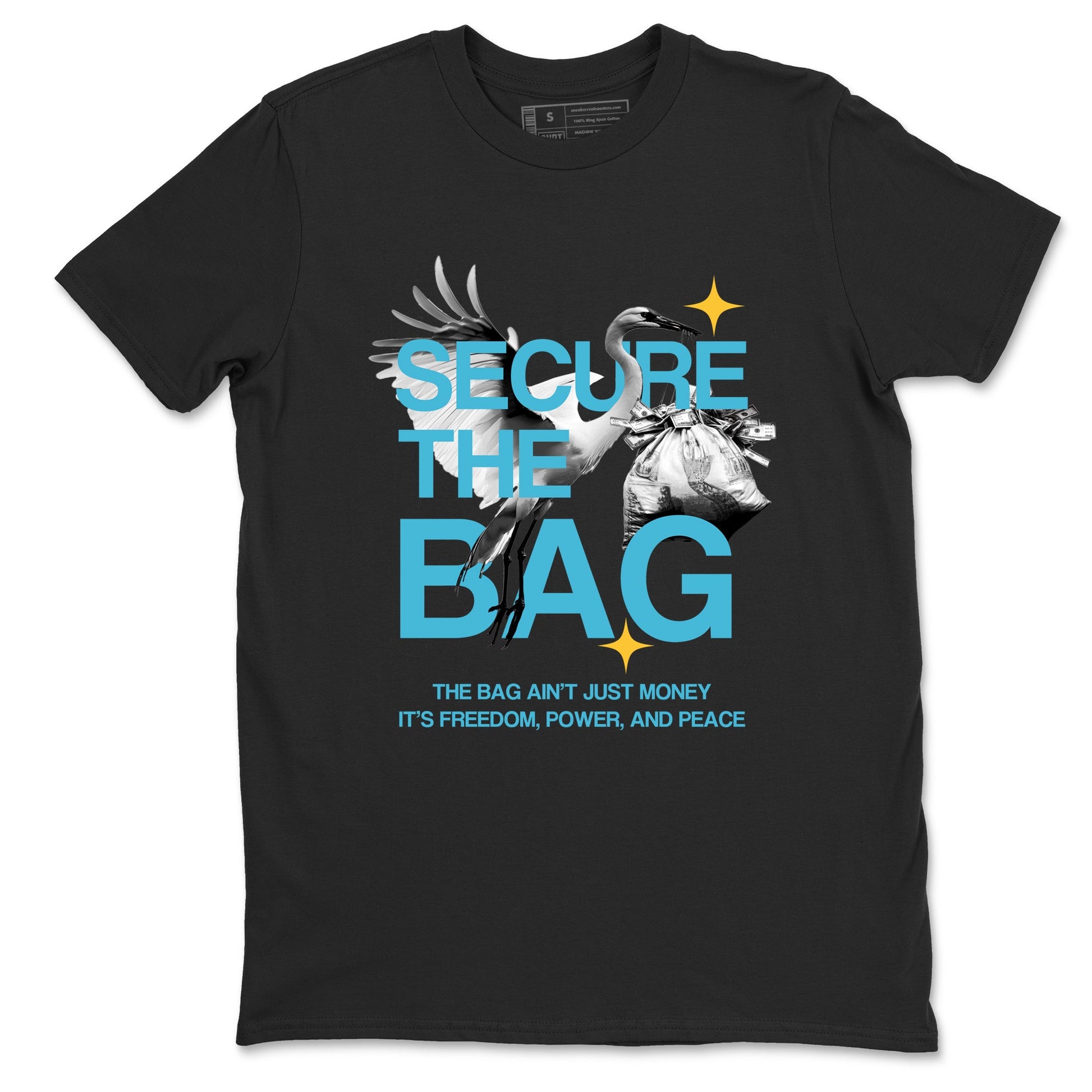 Sneaker match tees – Sneaker Tees To Match Air Jordan 11 Gamma Shoes – Secure The Bag Tee Black 2