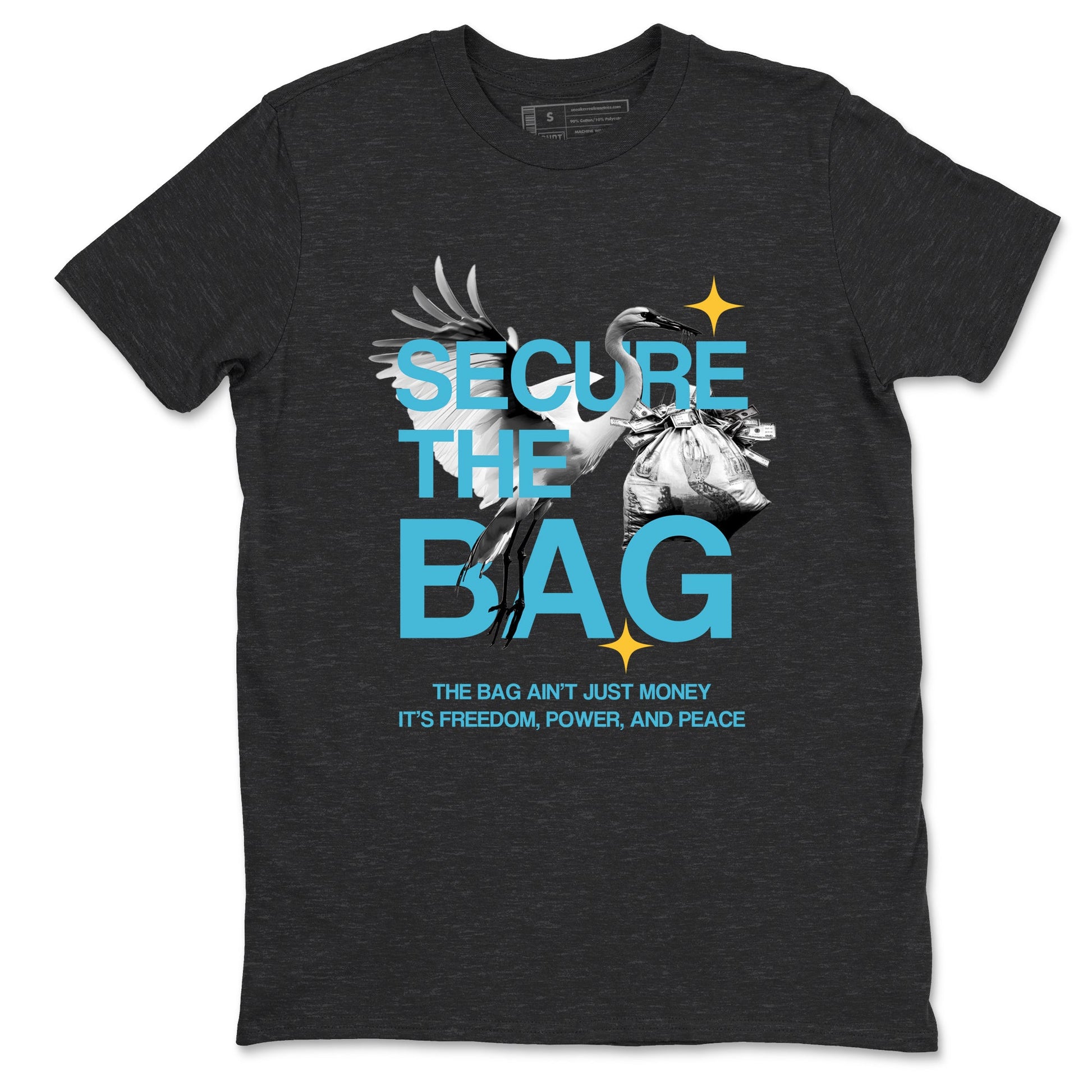 Sneaker match tees – Sneaker Tees To Match Air Jordan 11 Gamma Shoes – Secure The Bag Tee Charcoal Heather 2