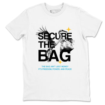Sneaker match tees – Sneaker Tees To Match Air Jordan 11 Gamma Shoes – Secure The Bag Tee White 2