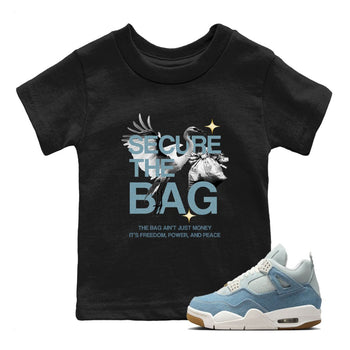 Secure The Bag SNRT Sneaker Tees Kids - Air Jordan 4 Denim