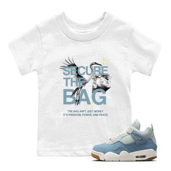 Secure The Bag SNRT Sneaker Tees Kids - Air Jordan 4 Denim
