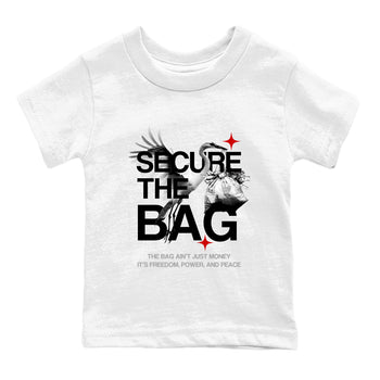 Secure The Bag SNRT Sneaker Tees Kids - Air Jordan 4 White Cement - SNRT Sneaker T-shirts