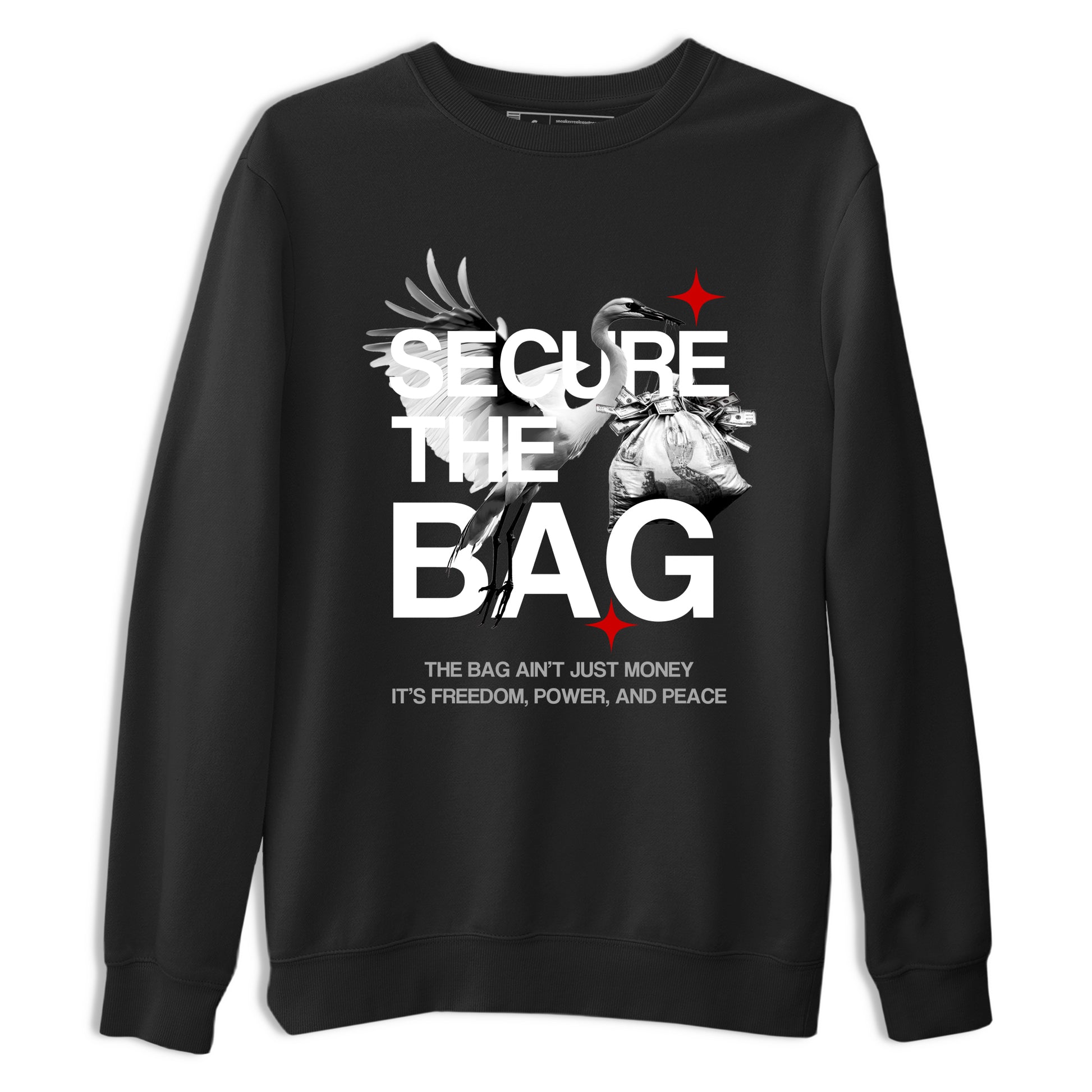 Secure The Bag SNRT Sneaker Tees - Air Jordan 4 White Cement - SNRT Sneaker T-shirts