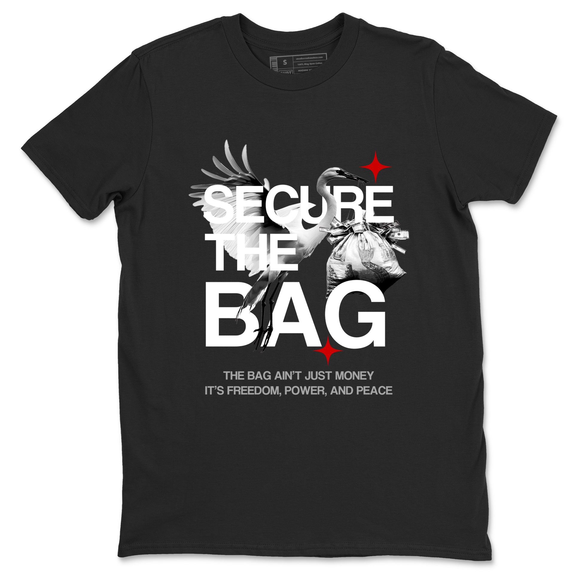 Secure The Bag SNRT Sneaker Tees - Air Jordan 4 White Cement - SNRT Sneaker T-shirts