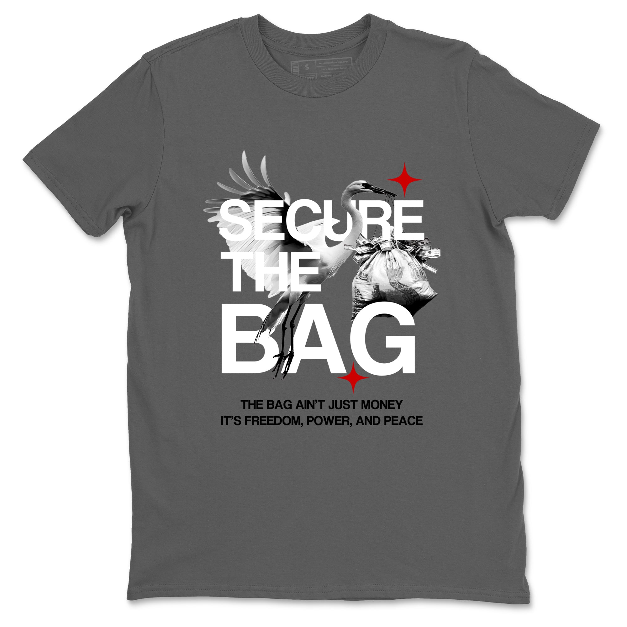 Secure The Bag SNRT Sneaker Tees - Air Jordan 4 White Cement - SNRT Sneaker T-shirts
