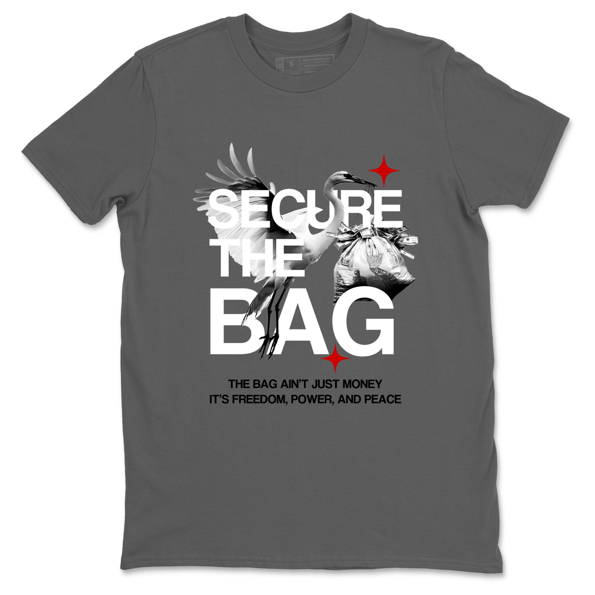 Secure The Bag SNRT Sneaker Tees - Air Jordan 4 White Cement - SNRT Sneaker T-shirts