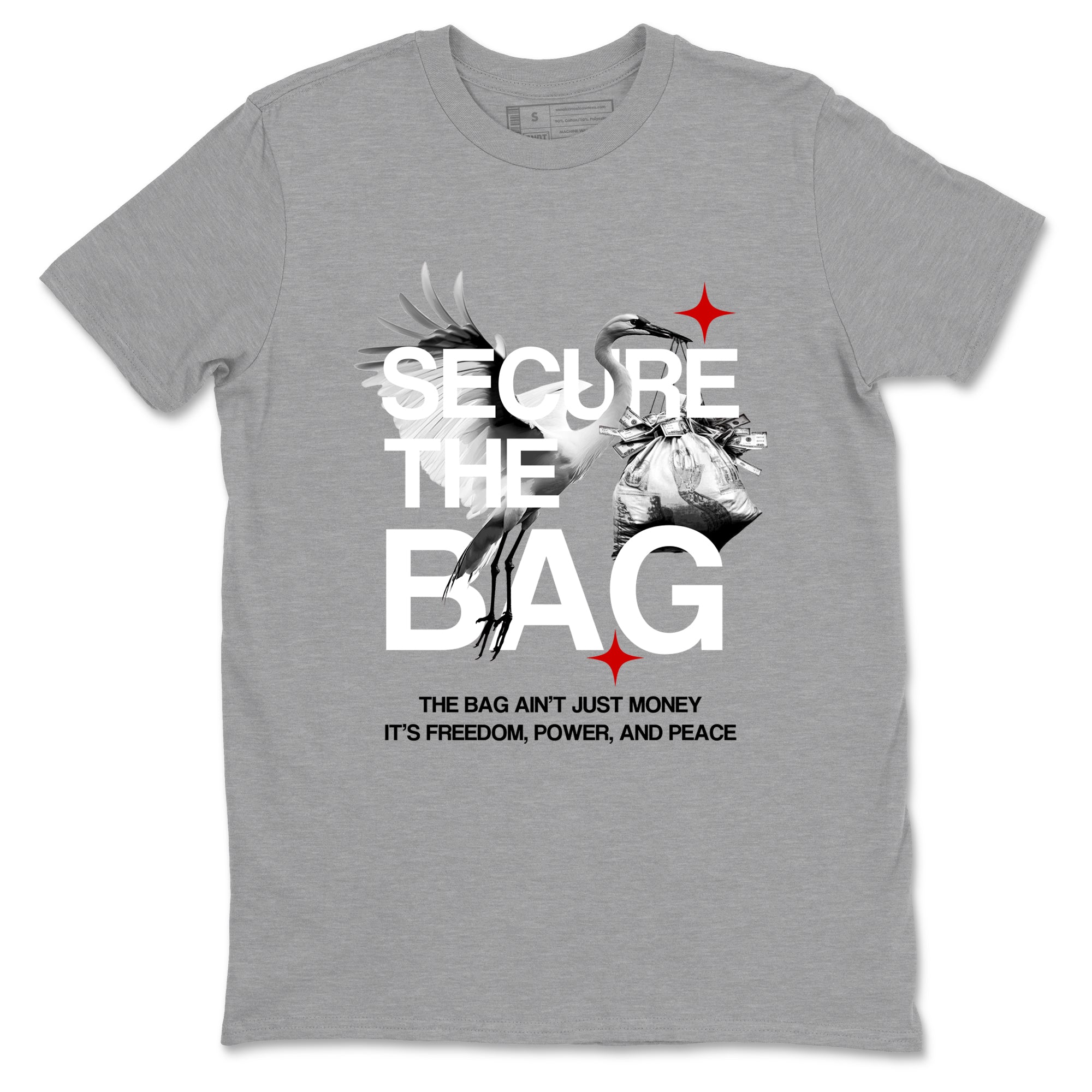 Secure The Bag SNRT Sneaker Tees - Air Jordan 4 White Cement - SNRT Sneaker T-shirts