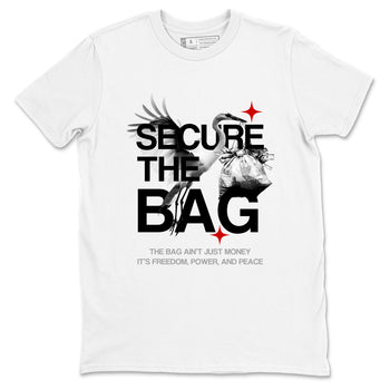 Secure The Bag SNRT Sneaker Tees - Air Jordan 4 White Cement - SNRT Sneaker T-shirts