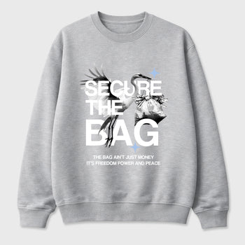 Sneaker match tees – Sneaker Tees To Match Air Jordan 5 White Metallic Shoes – Secure The Bag Tee Heather Grey 2