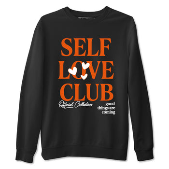 Self Love Club sneaker match t-shirt styled to complete your fit with the Air Jordan 1 Shattered Backboard sneakers, shown in Black 2.