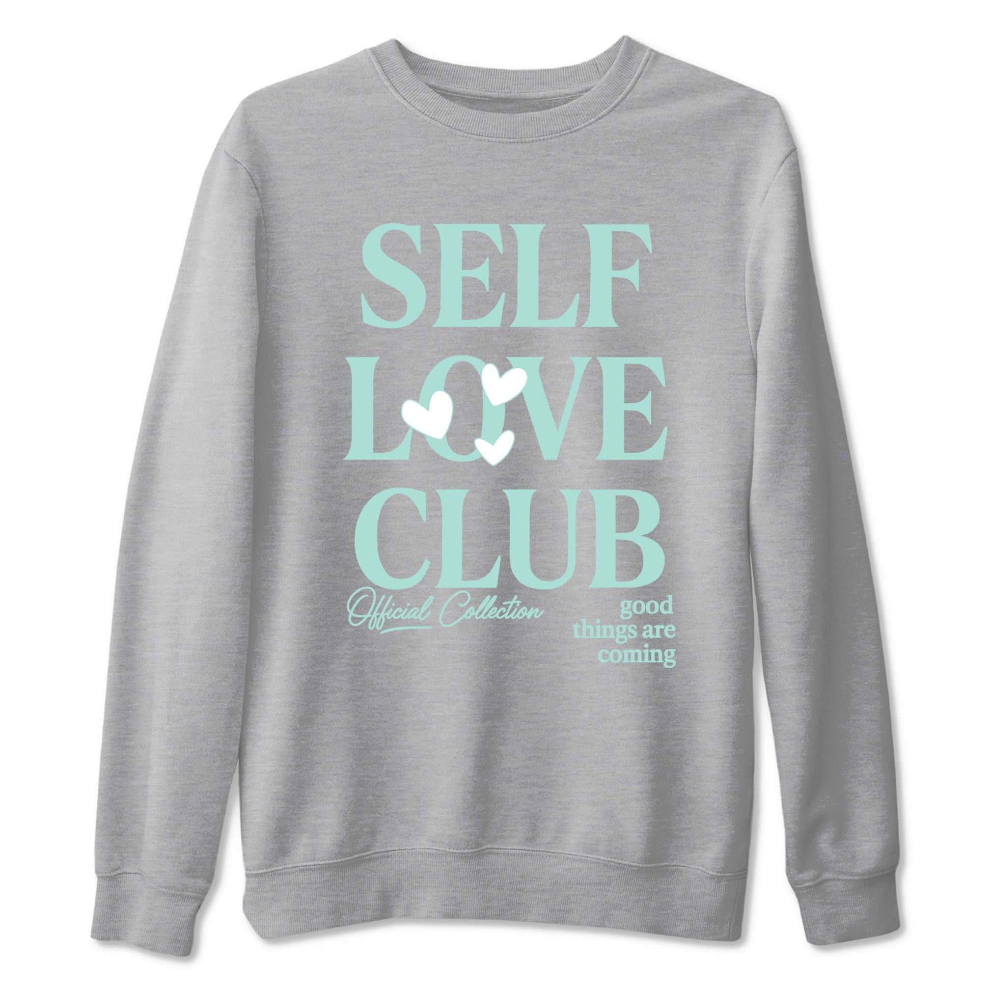 Self Love Club sneaker match t-shirt styled to complete your fit with the Air Jordan 11 Igloo sneakers, shown in Heather Grey 2.