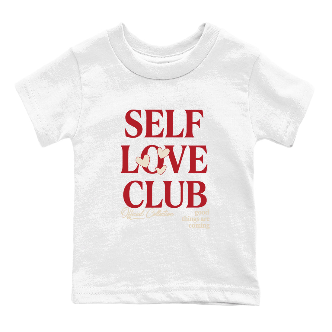 Sneaker match tees – Sneaker Tees To Match Air Jordan 4 Valentines Day Shoes – Self Love Club Kids T-Shirt White 2