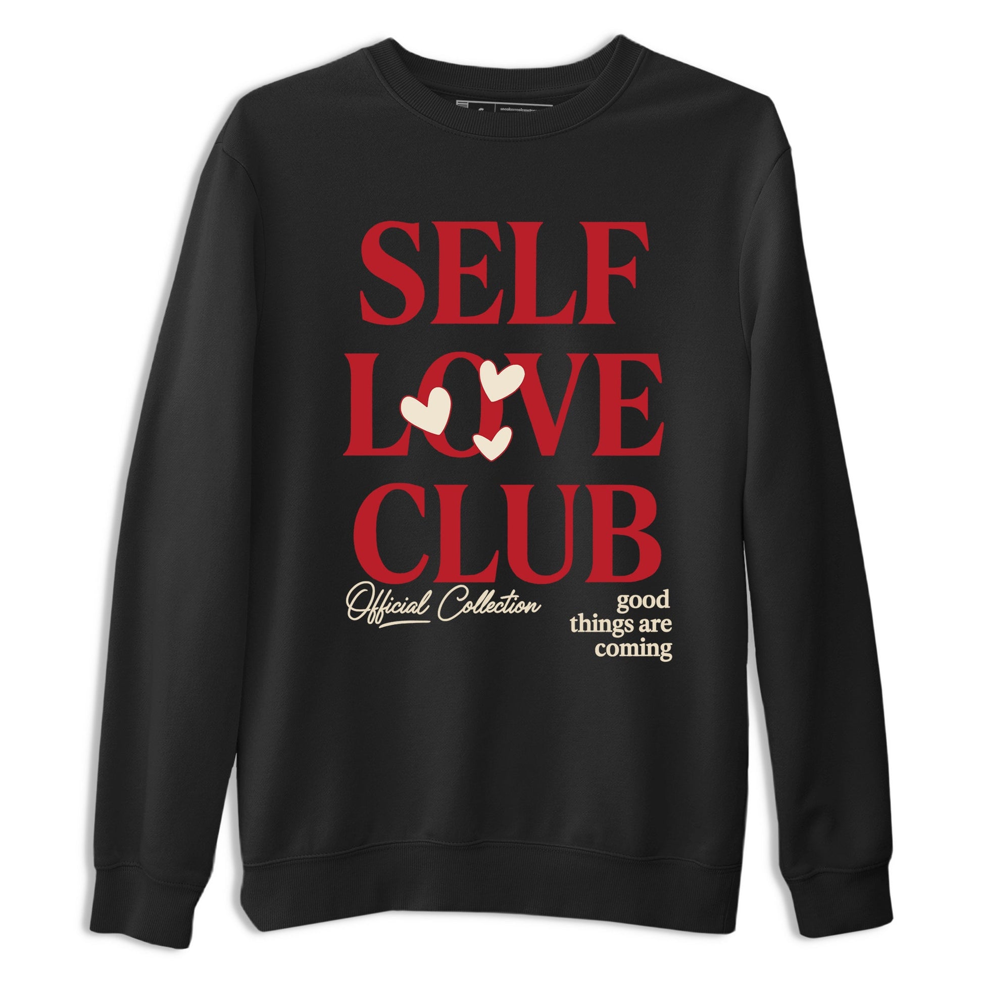 Sneaker match tees – Sneaker Tees To Match Air Jordan 4 Valentines Day Shoes – Self Love Club Tee Black 2