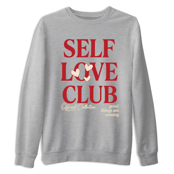 Sneaker match tees – Sneaker Tees To Match Air Jordan 4 Valentines Day Shoes – Self Love Club Tee Heather Grey 2