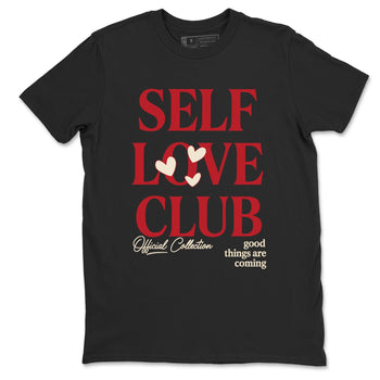 Sneaker match tees – Sneaker Tees To Match Air Jordan 4 Valentines Day Shoes – Self Love Club Tee Black 2