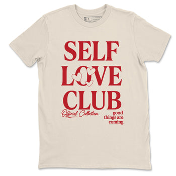 Sneaker match tees – Sneaker Tees To Match Air Jordan 4 Valentines Day Shoes – Self Love Club Tee Natural 2