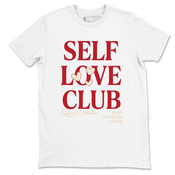 Sneaker match tees – Sneaker Tees To Match Air Jordan 4 Valentines Day Shoes – Self Love Club Tee White 2