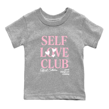 Sneaker match tees – Sneaker Tees To Match Air Jordan 5 35th Anniversary Shoes – Self Love Club Kids T-Shirt Heather Grey 2