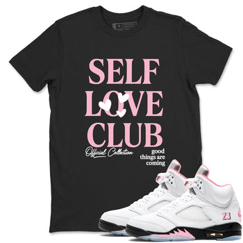 Sneaker match tees – Sneaker Tees To Match Air Jordan 5 35th Anniversary Shoes – Self Love Club Tee Black 1