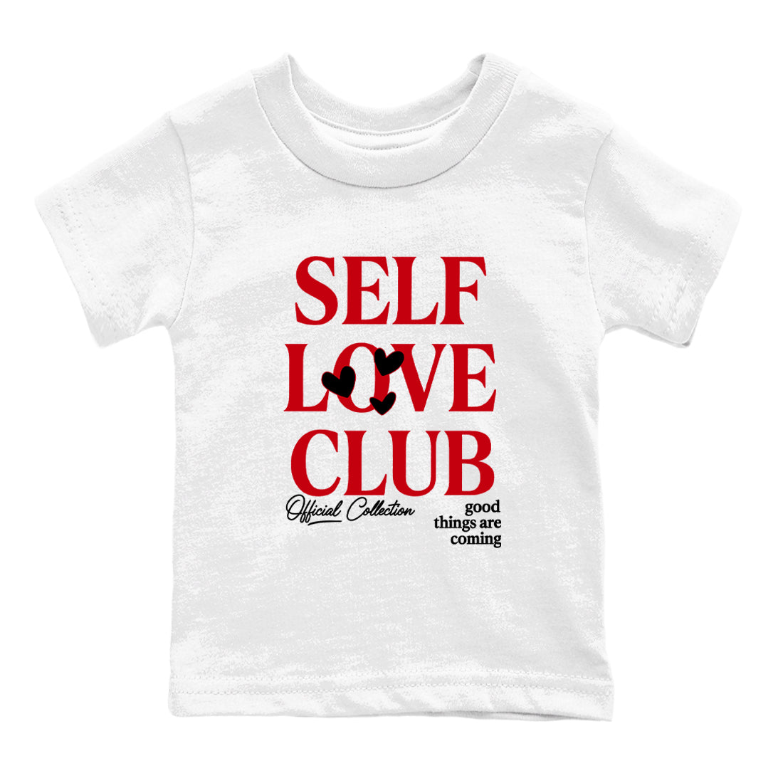5s Fire Red Sneaker match tees – Sneaker Tees To Match Jordan 5 Retro Fire Red Sneakers – Self Love Club Kids Graphic T-Shirt White 2