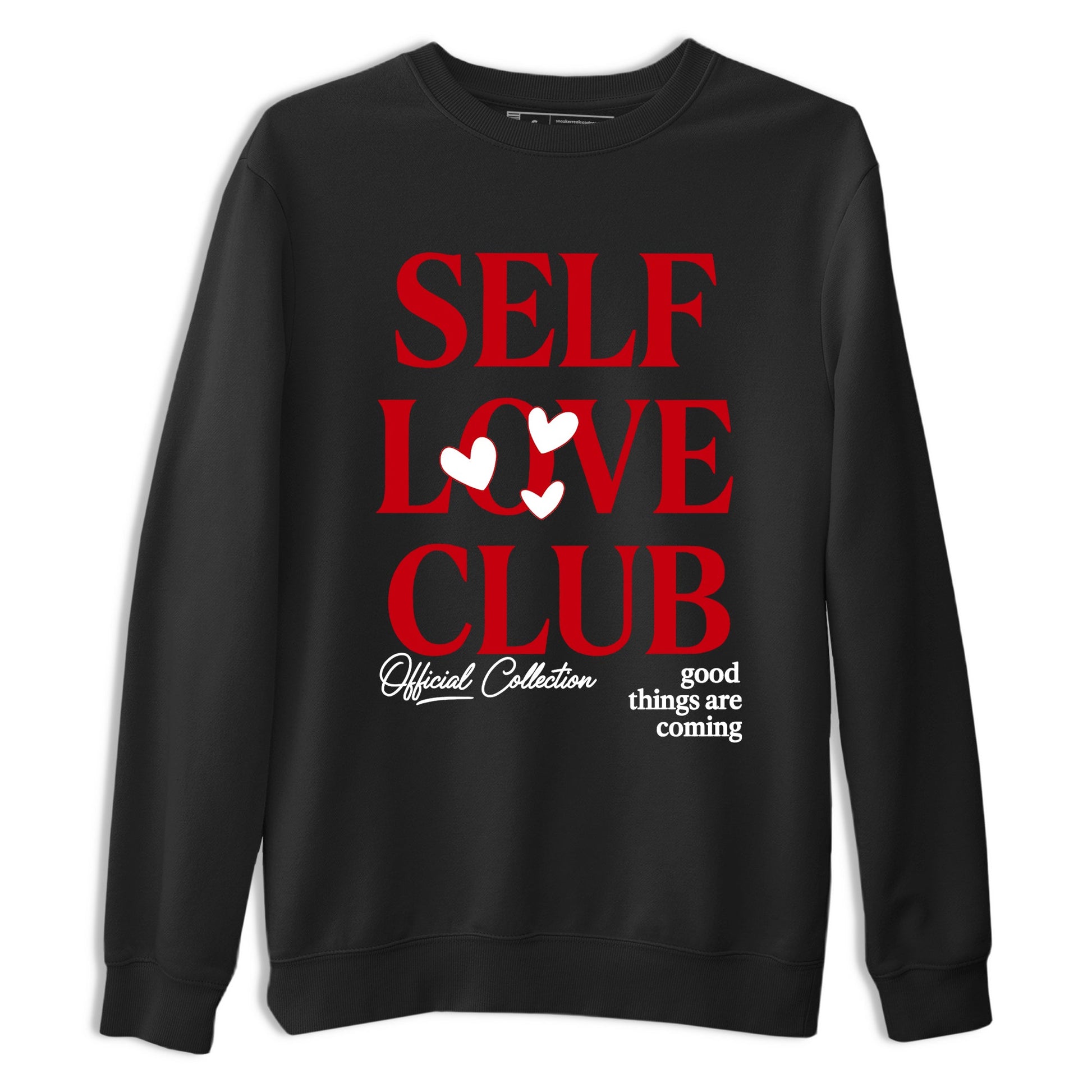5s Fire Red Sneaker match tees – Sneaker Tees To Match Jordan 5 Retro Fire Red Sneakers – Self Love Club Graphic Tee Black 2