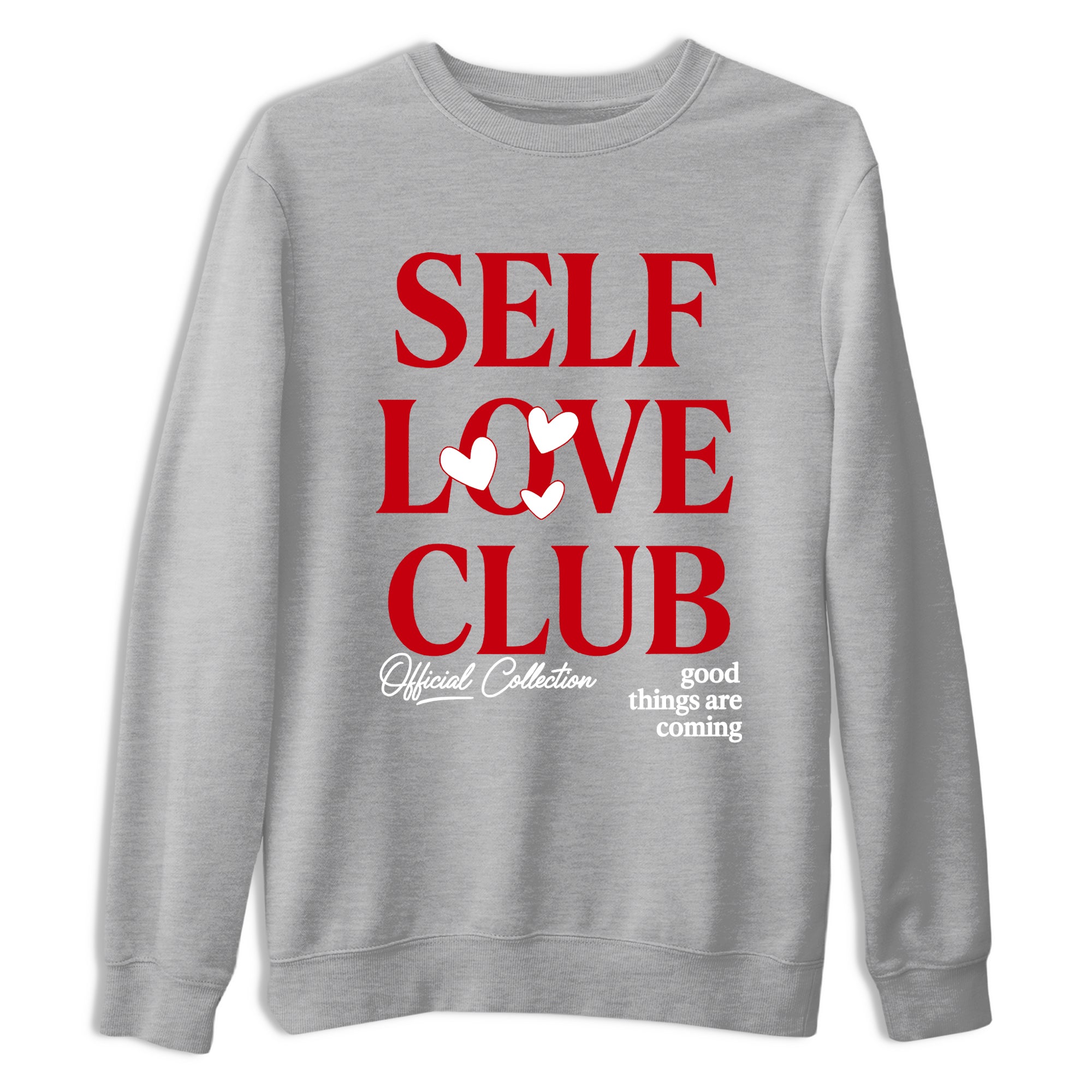 5s Fire Red Sneaker match tees – Sneaker Tees To Match Jordan 5 Retro Fire Red Sneakers – Self Love Club Graphic Tee Heather Grey 2