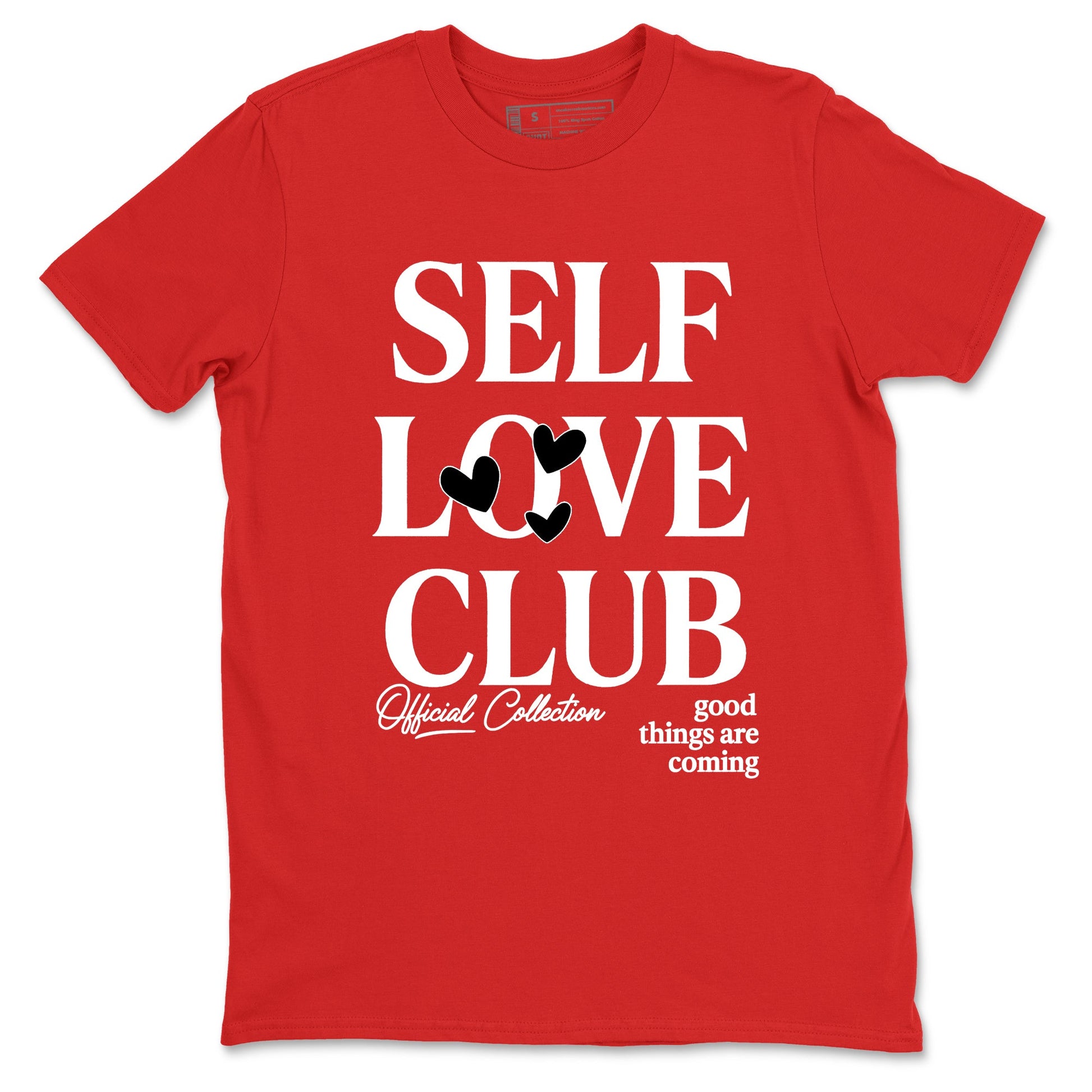 5s Fire Red Sneaker match tees – Sneaker Tees To Match Jordan 5 Retro Fire Red Sneakers – Self Love Club Graphic Tee Red 2