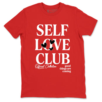 5s Fire Red Sneaker match tees – Sneaker Tees To Match Jordan 5 Retro Fire Red Sneakers – Self Love Club Graphic Tee Red 2