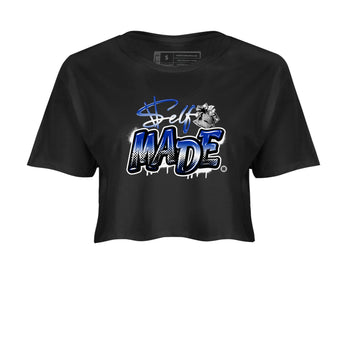 Air Foamposite One Royal shirts to match jordans Self Made sneaker match tees Air Foamposite One Royal SNRT Sneaker Release Tees unisex cotton Black 2 Crop Shirts
