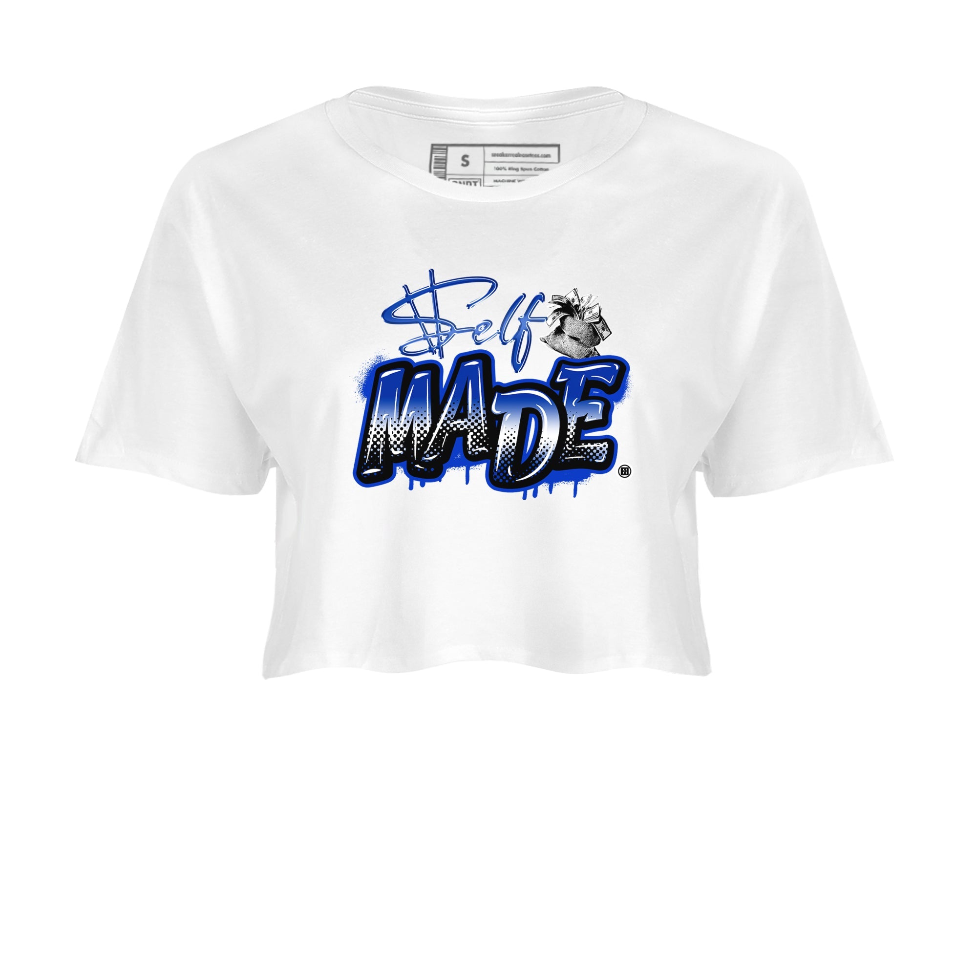 Air Foamposite One Royal shirts to match jordans Self Made sneaker match tees Air Foamposite One Royal SNRT Sneaker Release Tees unisex cotton White 2 Crop Shirts