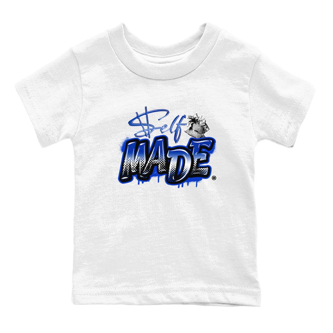 Air Foamposite One Royal shirts to match jordans Self Made sneaker match tees Air Foamposite One Royal SNRT Sneaker Release Tees Youth Baby White 2 crew neck shirts