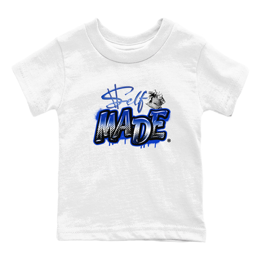 Air Foamposite One Royal shirts to match jordans Self Made sneaker match tees Air Foamposite One Royal SNRT Sneaker Release Tees Youth Baby White 2 crew neck shirts