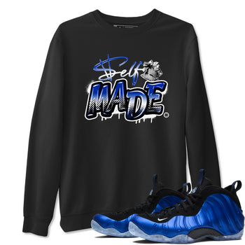 Air Foamposite One Royal shirts to match jordans Self Made sneaker match tees Air Foamposite One Royal SNRT Sneaker Release Tees unisex cotton Black 1 crew neck shirts