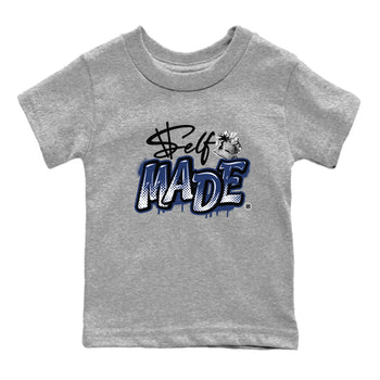 1s Midnight Navy shirts to match jordans Self Made sneaker match tees Air Jordan 1 Midnight Navy match shoes to clothes SNRT Sneaker Tees Youth Baby Heather Grey 2 tee
