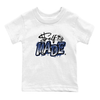 1s Midnight Navy shirts to match jordans Self Made sneaker match tees Air Jordan 1 Midnight Navy match shoes to clothes SNRT Sneaker Tees Youth Baby White 2 tee