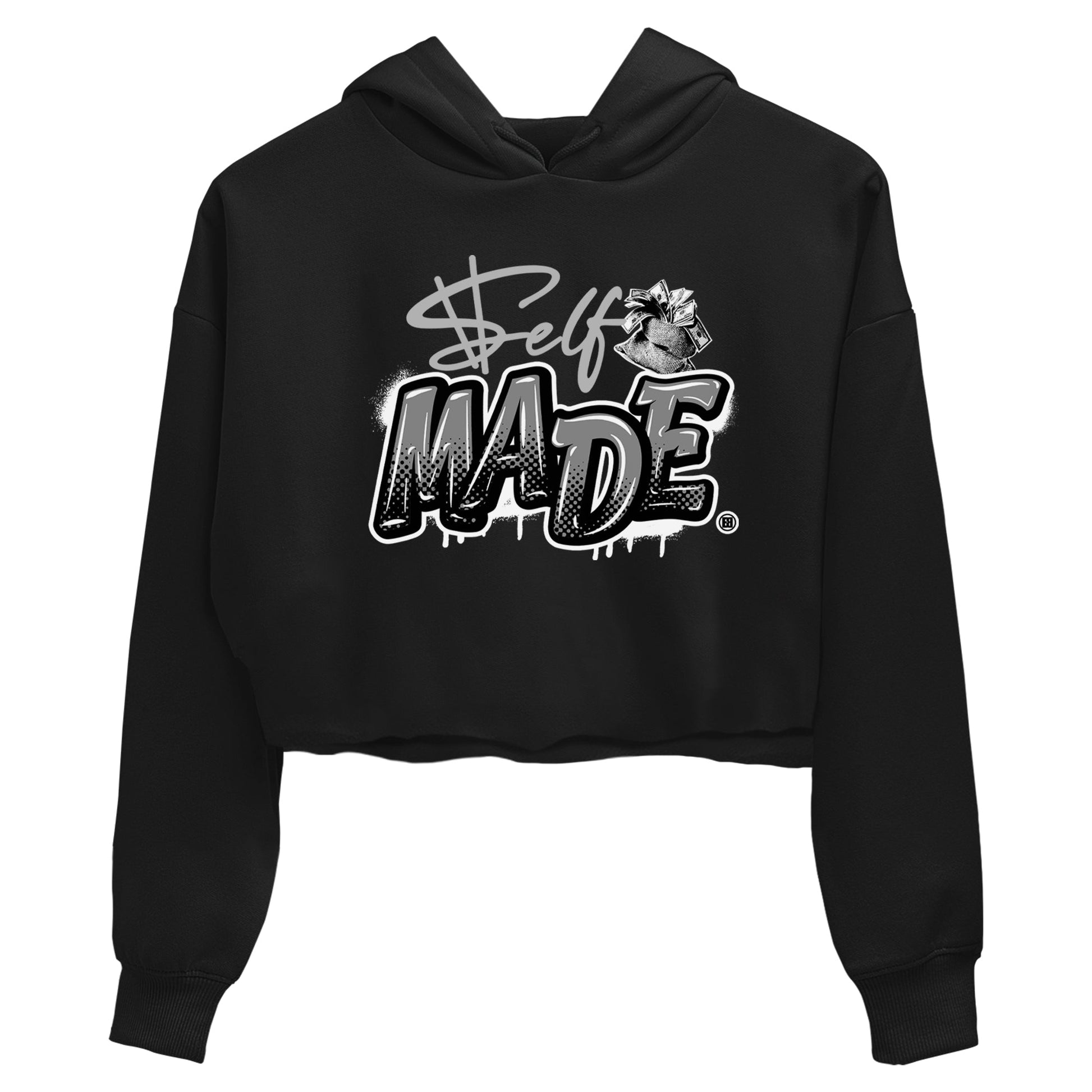 12s Black Wolf Grey shirts to match jordans Self Made sneaker match tees 12s Barons Grey SNRT Sneaker Release Tees unisex cotton Black 2 Crop Shirts