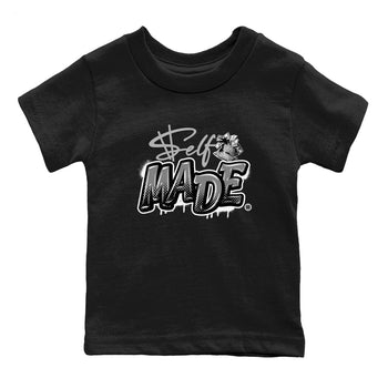 12s Black Wolf Grey shirts to match jordans Self Made sneaker match tees 12s Barons Grey SNRT Sneaker Release Tees Youth Baby Black 2 crew neck shirts