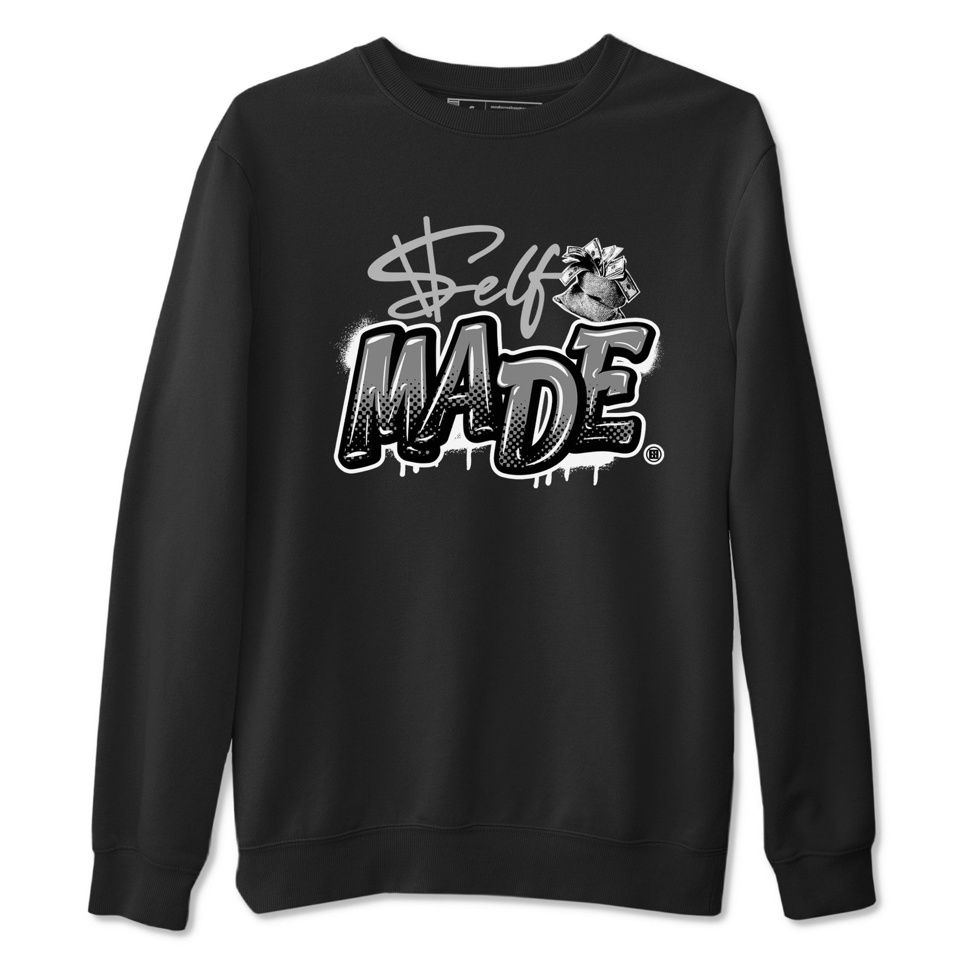 12s Black Wolf Grey shirts to match jordans Self Made sneaker match tees 12s Barons Grey SNRT Sneaker Release Tees unisex cotton Black 2 crew neck shirts