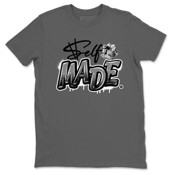 12s Black Wolf Grey shirts to match jordans Self Made sneaker match tees 12s Barons Grey SNRT Sneaker Release Tees unisex cotton Cool Grey 2 crew neck shirts