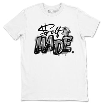 12s Black Wolf Grey shirts to match jordans Self Made sneaker match tees 12s Barons Grey SNRT Sneaker Release Tees unisex cotton White 2 crew neck shirts